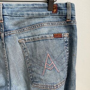 7 for all mankind A pocket flare jeans vintage y2k low rise